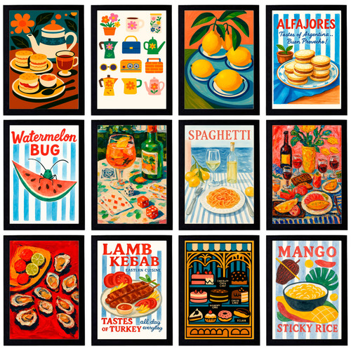 Food vinyl fridge magnets - food,